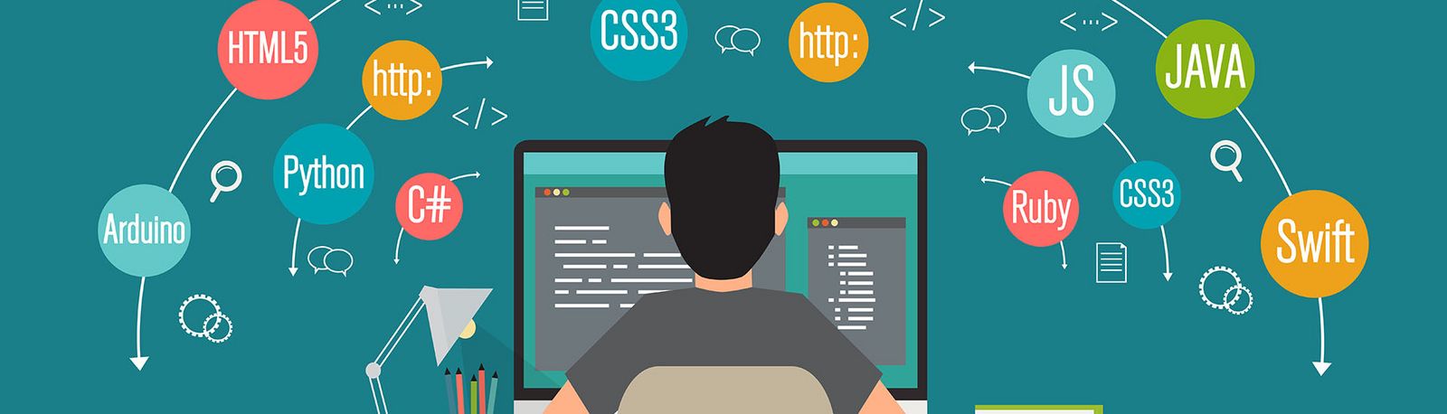 Illustration von Programmiersprachen